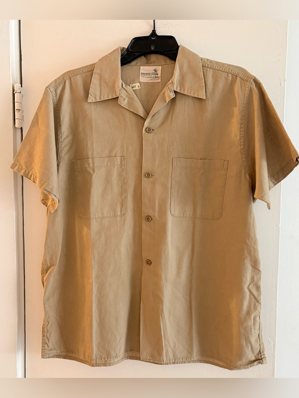 Vintage Men’s Casual Camp Collar Shirt Collar Shirt